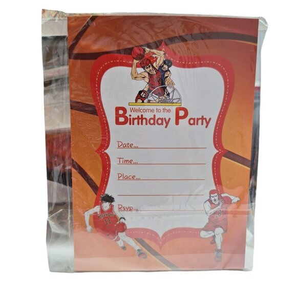 Basketball Themed Birthday Party Supplies Set Invitations‎ Balloons Cake Topper - Picture 5 of 7